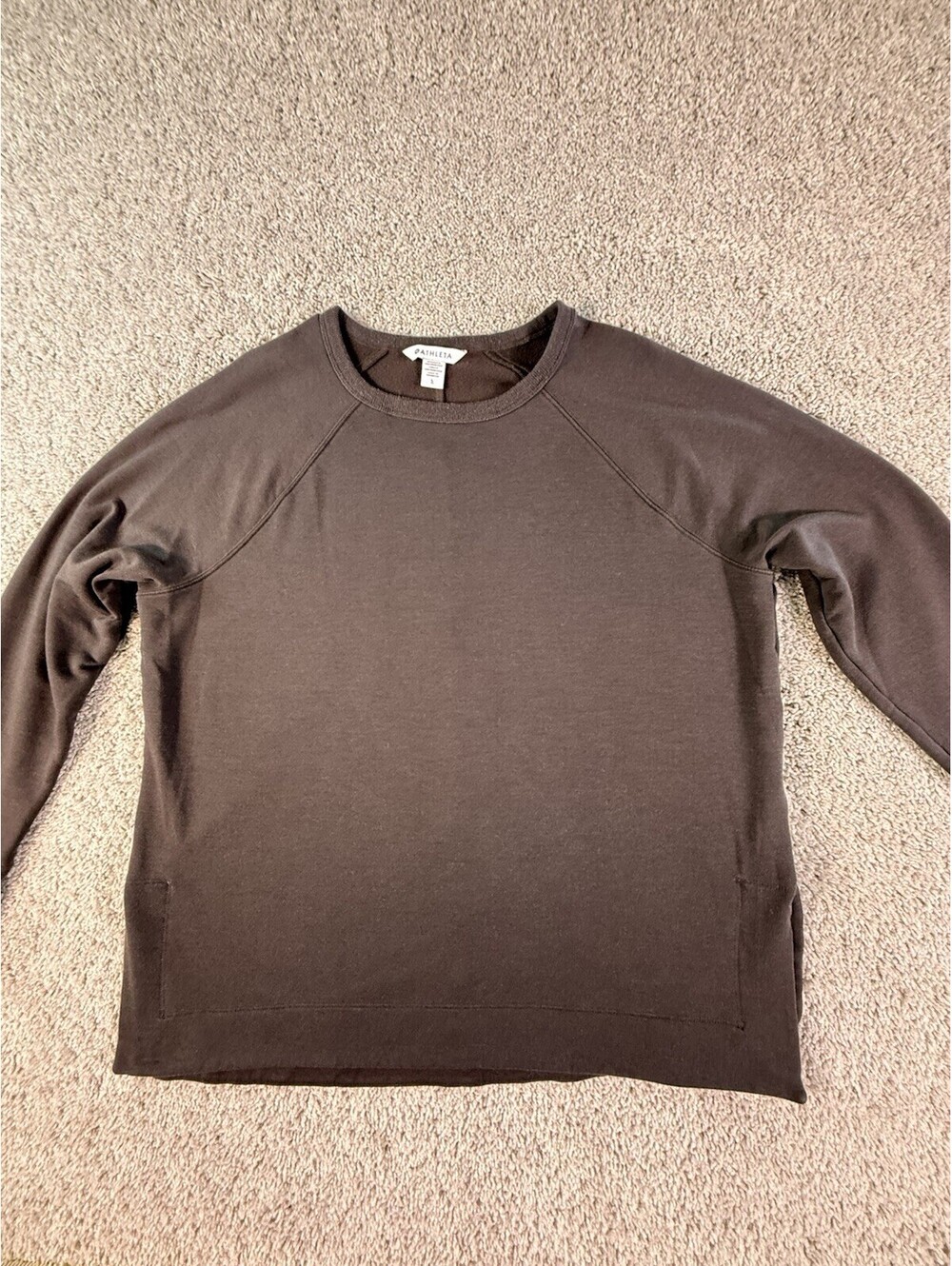 Athleta Sweatshirt Size Large Charcoal Gray Oversized